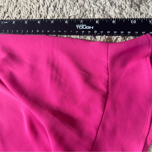 Karl Lagerfeld Paris Blouse Womens XL Pink Ruffle Trim V Neck Button Up Top - Picture 12 of 15